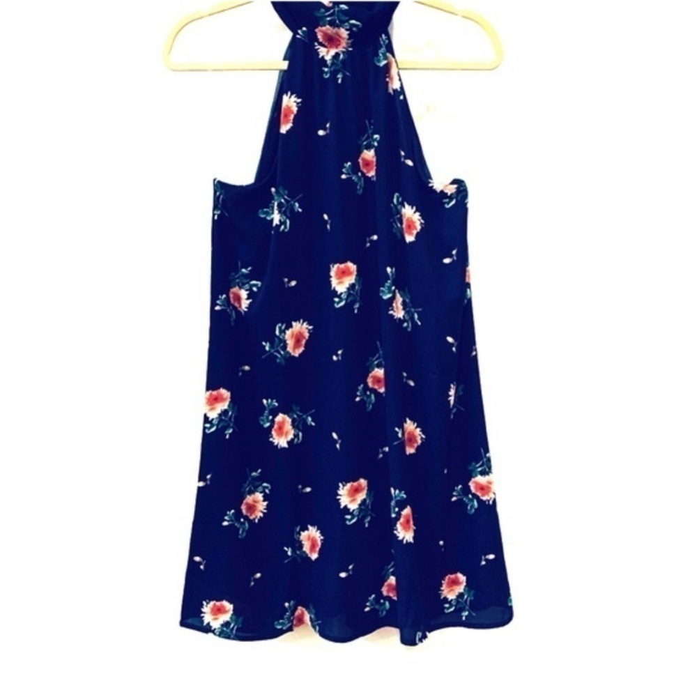 Lush Women’s Floral Mini Halter Dress Size S